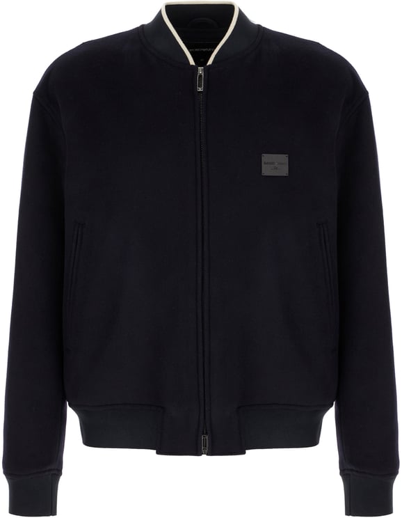 Emporio Armani Emporio Armani Midnight blue wool blend jacket