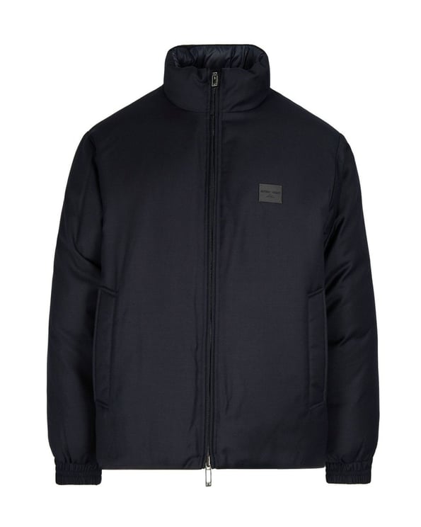 Emporio Armani Tailored Black Jacket With Minimalist Design And Classic Collar