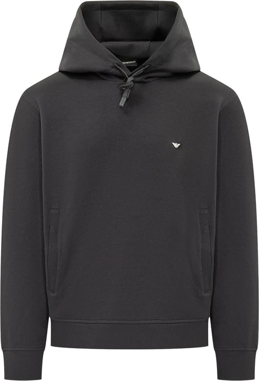Emporio Armani Felpa con Cappuccio e Coulisse Annodata