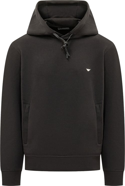 Emporio Armani Felpa con Cappuccio e Coulisse Annodata