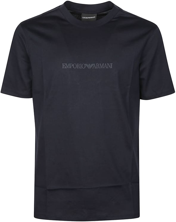 Emporio Armani Logo Print T-shirt Blue