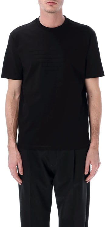 Emporio Armani Emporio Armani black intarsia logo t-shirt