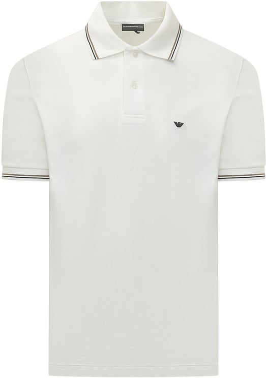 Emporio Armani Polo con Colletto e Dettagli a Righe