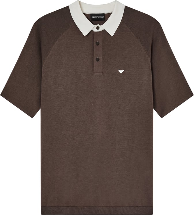 Emporio Armani Plain Knit Jumper Major Brown