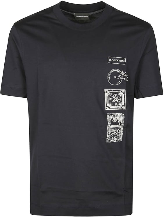 Emporio Armani Graphic Print T-shirt Blue