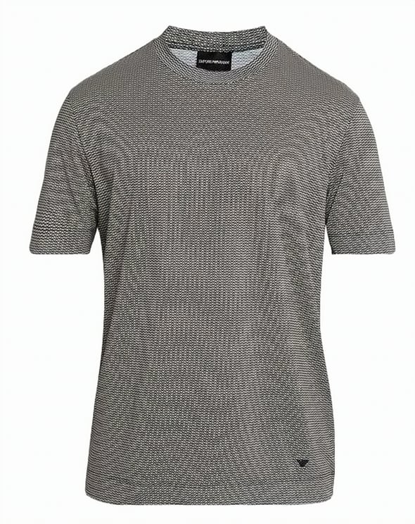 Emporio Armani All-Over Jacquard Round Neck T-Shirt