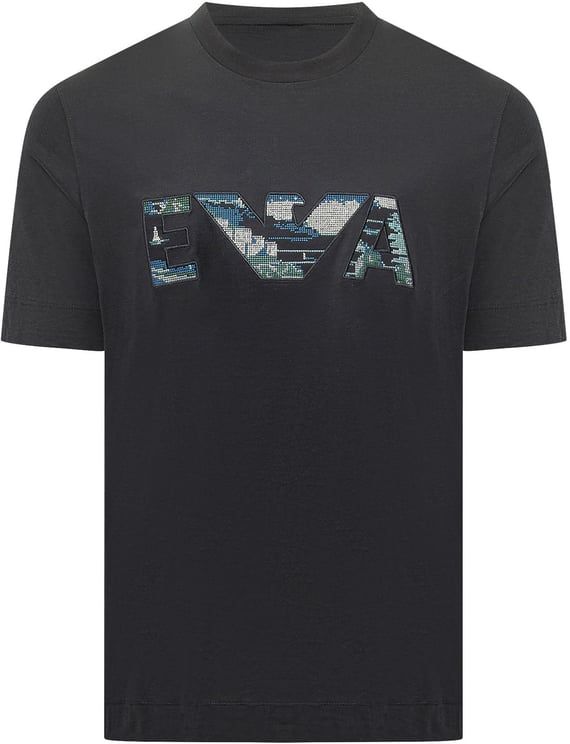 Emporio Armani T-shirt con Logo in Rilievo