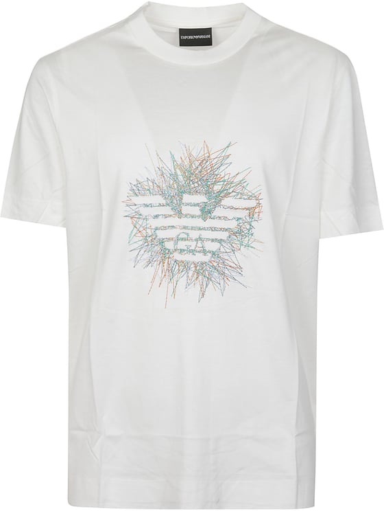 Emporio Armani Embroidered Motif T-shirt White