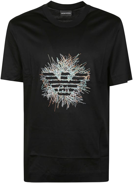 Emporio Armani Embroidered Motif T-shirt Black