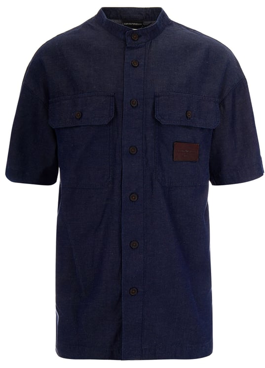 Emporio Armani Shirts Blue Denim