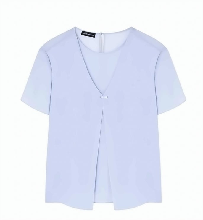 Emporio Armani Techno Georgette Two Piece Effect Blouse