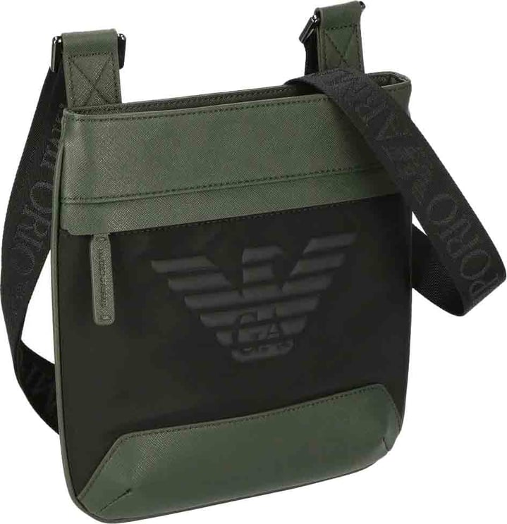 Emporio Armani Saffiano Print Eagle Green