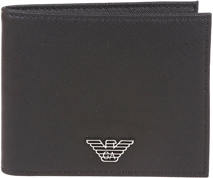 Emporio Armani Logo Plaque Wallet Black