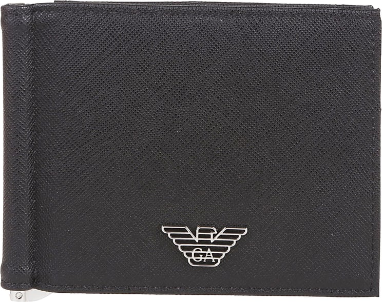 Emporio Armani Logo Plaque Wallet Black