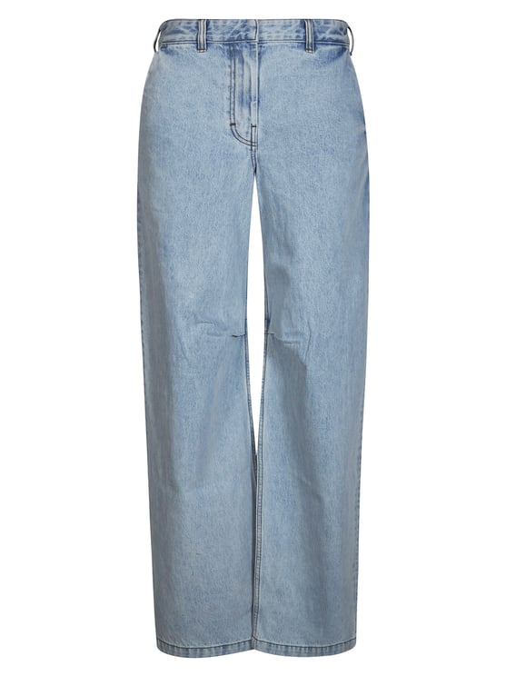 Entire Studios Light Blue Faded Wide-Leg Jeans