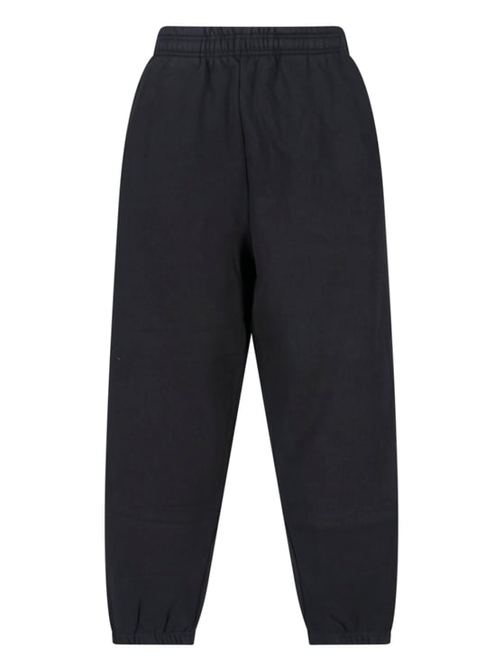 Entire Studios Black Elastic Waistband Cotton Sports Trousers