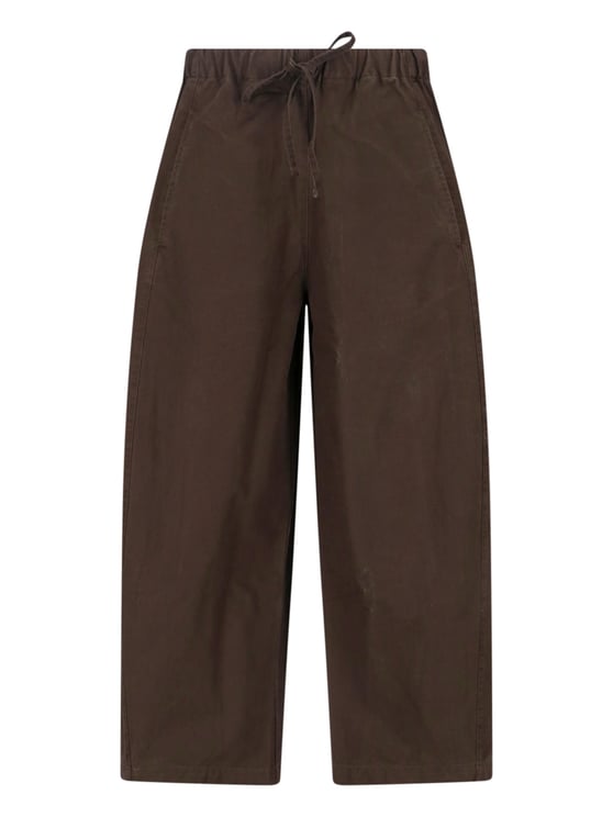 Entire Studios Brown Loft Wide-Leg Cotton Pants