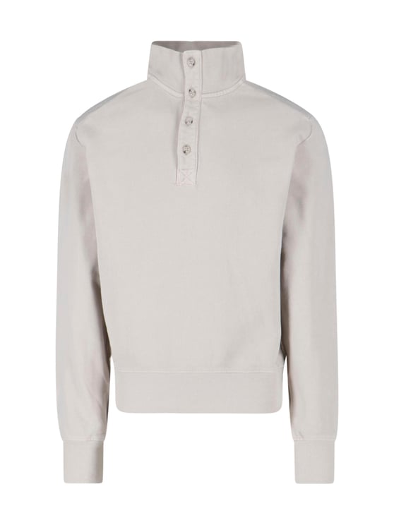 Entire Studios Cream Port High-Collar Cotton Sweatshirt