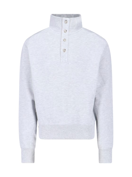 Entire Studios Grey Port High-Collar Cotton Sweatshirt
