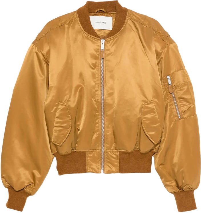 Entire Studios Cropped Broad Bomber Spiced Yellow