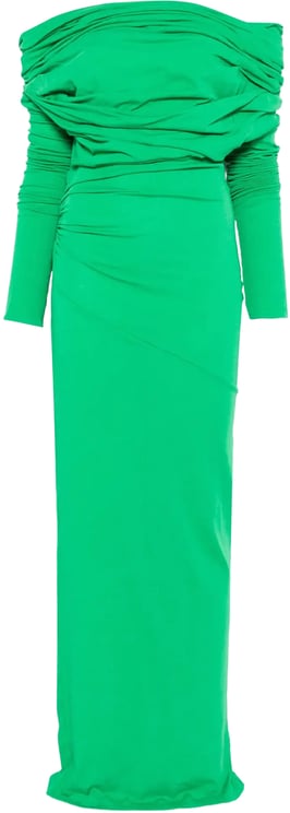 Entire Studios Bound Midi Dress Wool Bottle Green