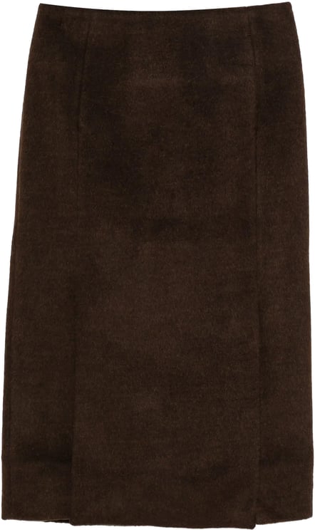 Entire Studios Tailored Midi Skirt Brown