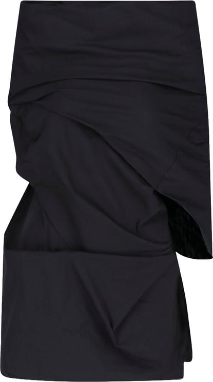 Entire Studios Black Asymmetrical Draped Sculptural Top