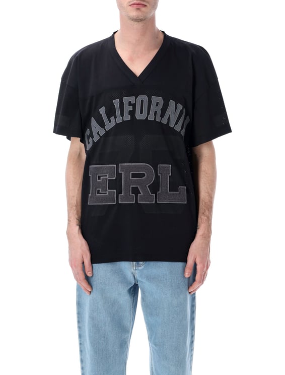 ERL Mesh Football Tee Nero