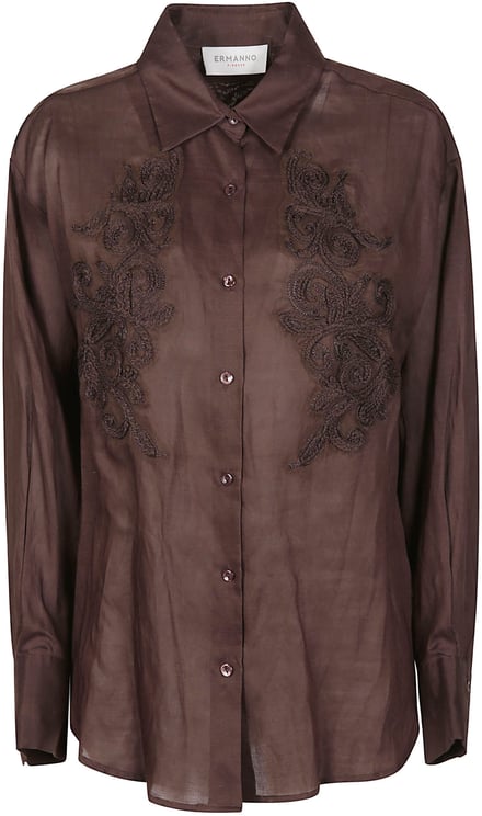 Ermanno Firenze Long Sleeve Shirt Brown
