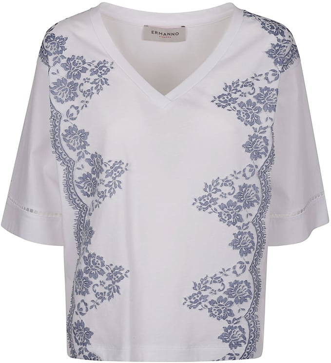 Ermanno Firenze V Neck T-shirt White