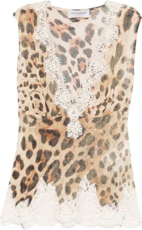 Ermanno Firenze Top Leopardato