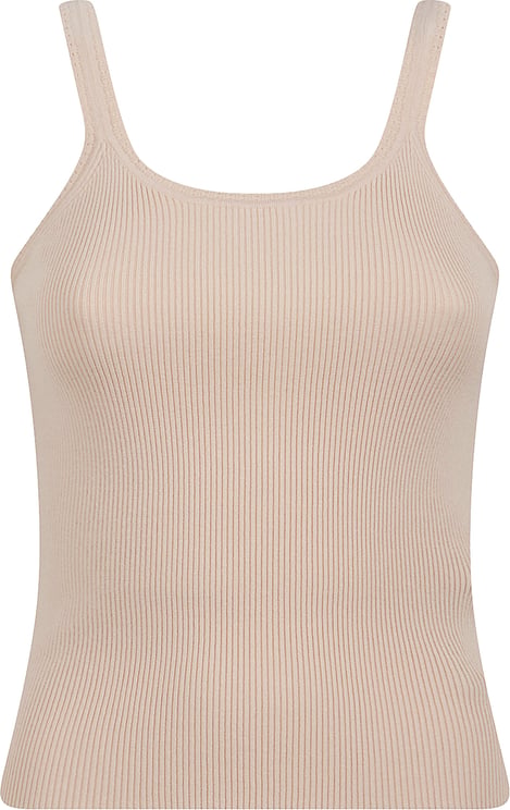 Ermanno Scervino Ribbed Fitted Tank Top with Square Neckline