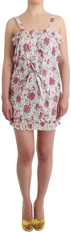 Ermanno Scervino Ermanno Scervino Beachwear Pink Floral Beach Mini Dress Short