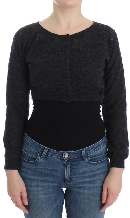Ermanno Scervino Ermanno Scervino Gray Knit Wool Cardigan Sweater