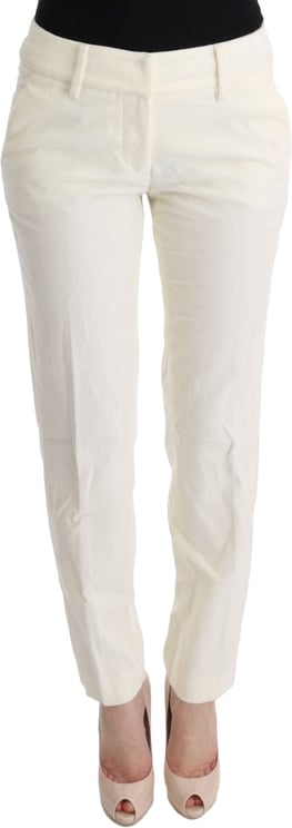 Ermanno Scervino Ermanno Scervino White Cotton Regular Fit Casual Pants