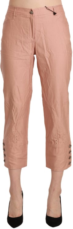 Ermanno Scervino Ermanno Scervino Cotton Pink High Waist Cropped Trouser Pants