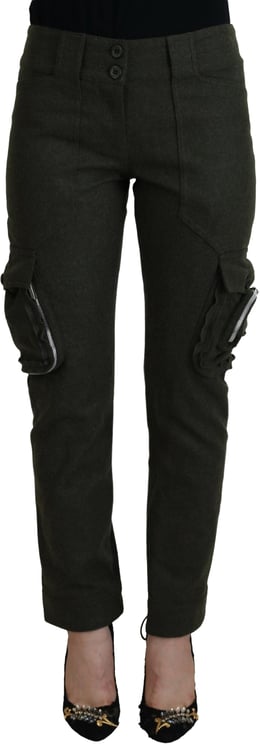 Ermanno Scervino Ermanno Scervino Green Lace Up Leg Women Tapered Pants