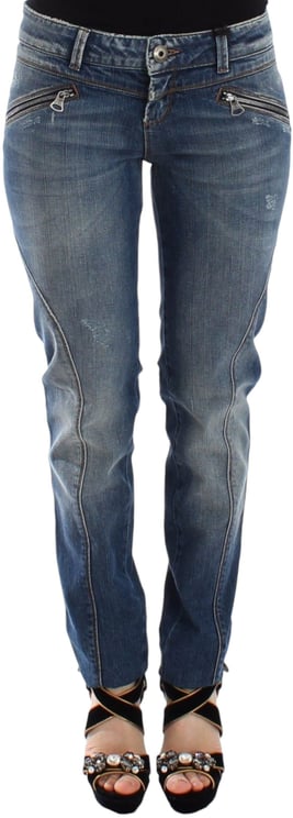 Ermanno Scervino Ermanno Scervino Blue Slim Jeans Denim Pants Straight Stretch