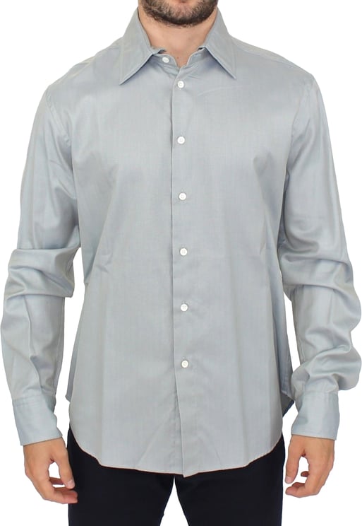 Ermanno Scervino Ermanno Scervino Gray Cotton Long Sleeve Casual Shirt Top