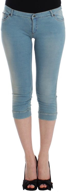 Ermanno Scervino Ermanno Scervino Blue Capri Pants Cropped Jeans