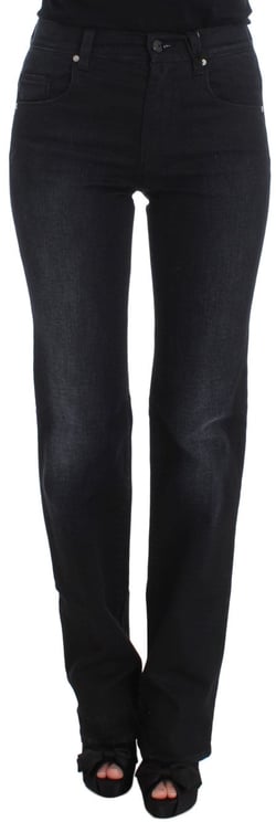 Ermanno Scervino Ermanno Scervino Blue Cotton Blend Slim Fit Bootcut Jeans