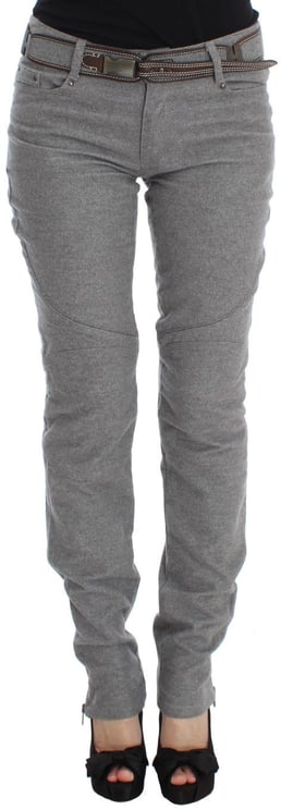 Ermanno Scervino Ermanno Scervino Gray Cotton Slim Fit Casual Bootcut Pants