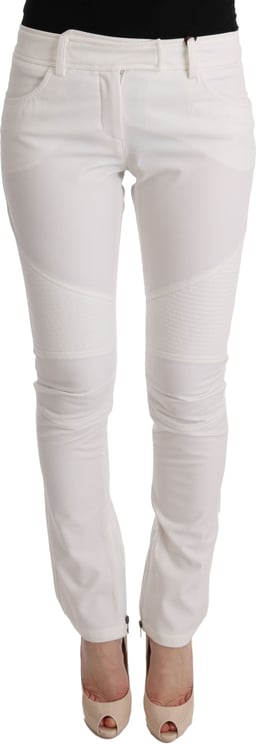 Ermanno Scervino Ermanno Scervino White Cotton Slim Fit Casual Pants