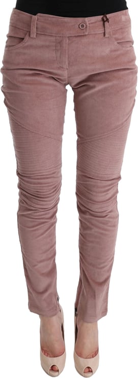 Ermanno Scervino Ermanno Scervino Pink Velvet Cropped Casual Pants