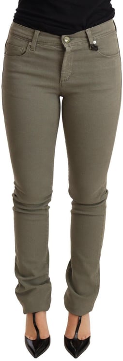 Ermanno Scervino Ermanno Scervino Green Low Waist Skinny Slim Trouser Cotton Jeans