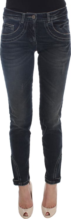 Ermanno Scervino Ermanno Scervino Blue Cotton Blend Slim Fit Jeans