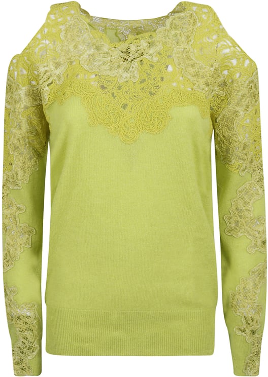 Ermanno Scervino Intricate Lace Detail Long-Sleeved Top