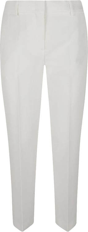 Ermanno Scervino Tailored White Trousers With Structured Waistband