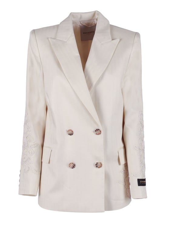 Ermanno Scervino Double Breasted Embroidered Blazer
