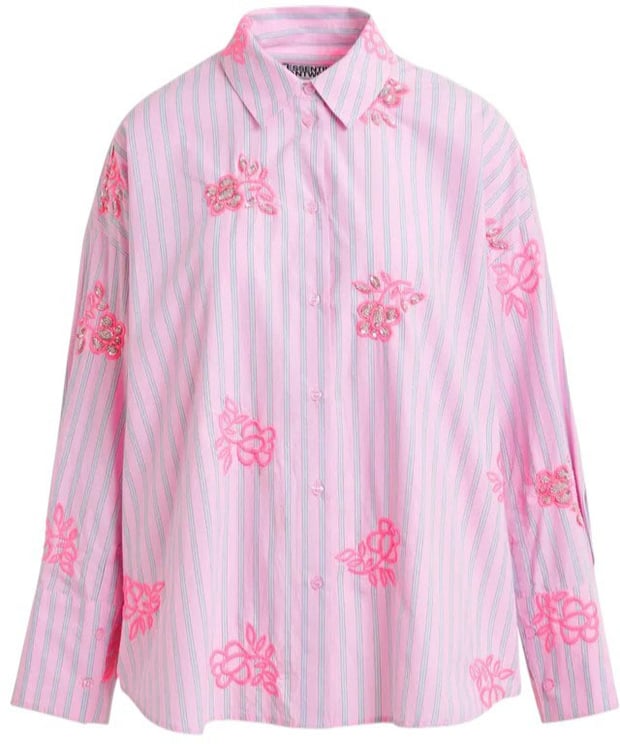 Essentiel Antwerp Chemise rayée rose gris fleurs sequins Essentiel Antwerp Femme Jalinki J1CO